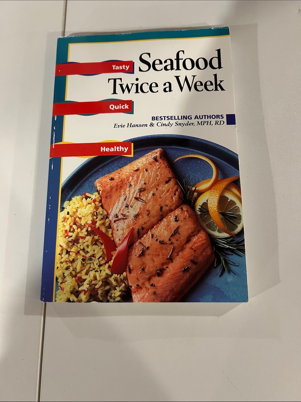 Seafood Twice a Week Cookbook - White/Blue Cover